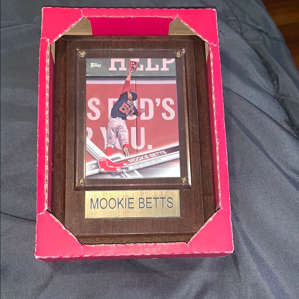 Mookie Betts Baseball Card Plaque